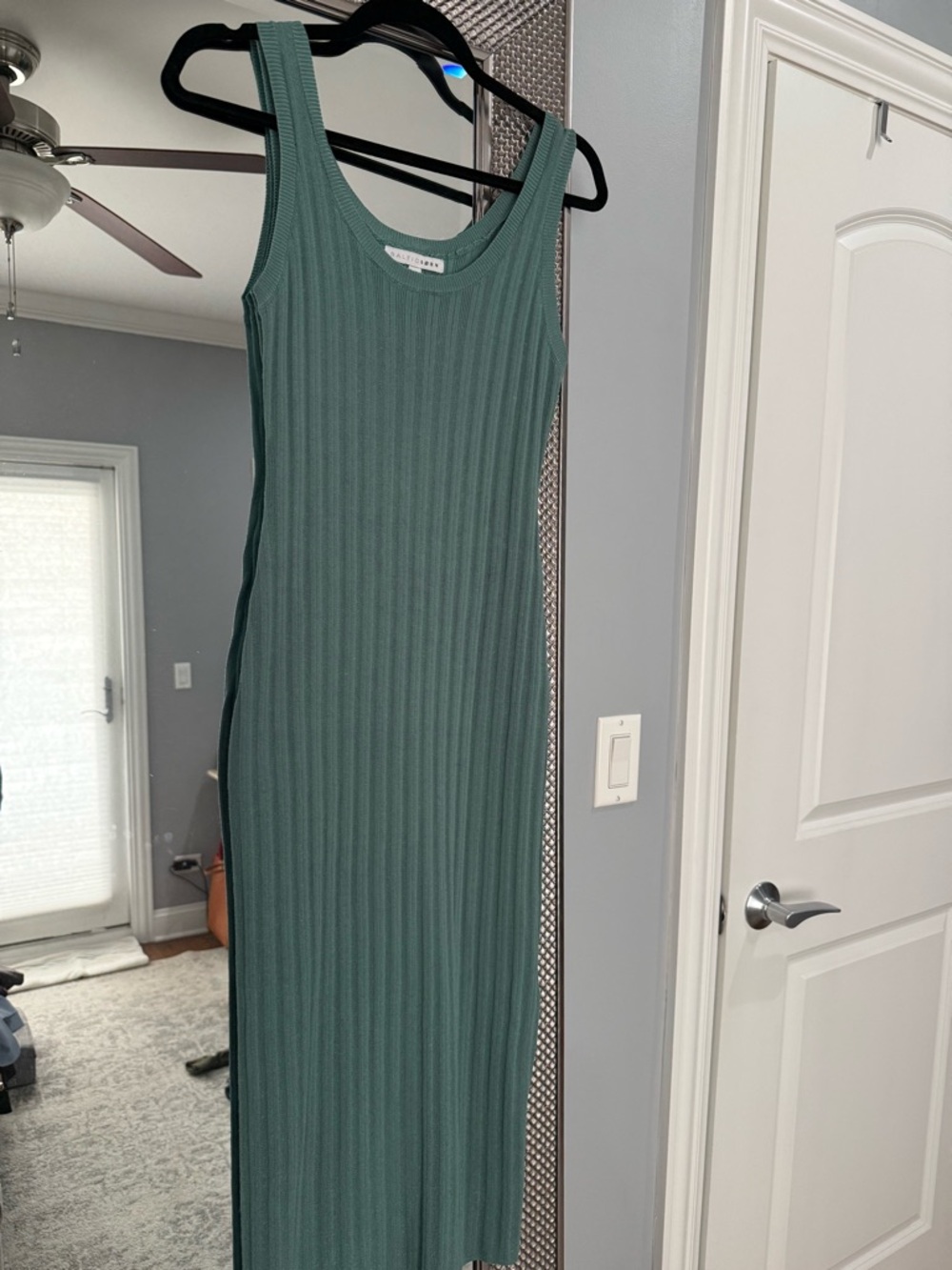 Baltic Born Ribbed Tank Maxi Dress in Teal